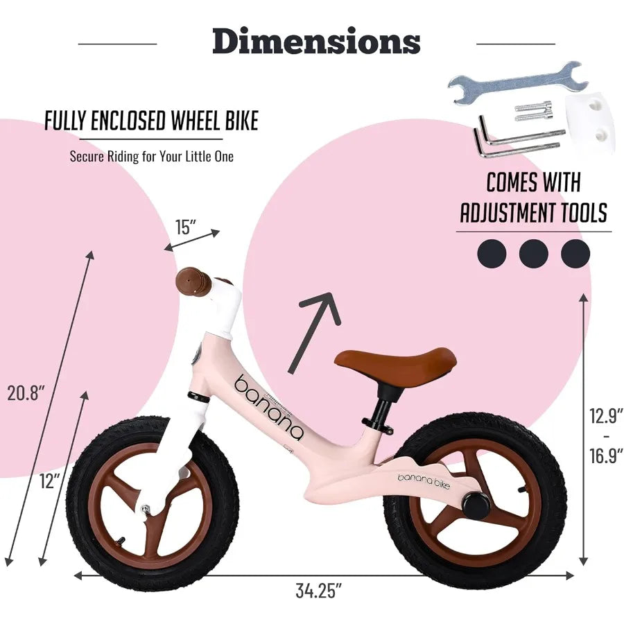 Kids Balance Bike - No Pedal Kids Bikes - Walking Bicycles - Beginner Lightweight Sports Training Bicycle for Boys and Girls - A